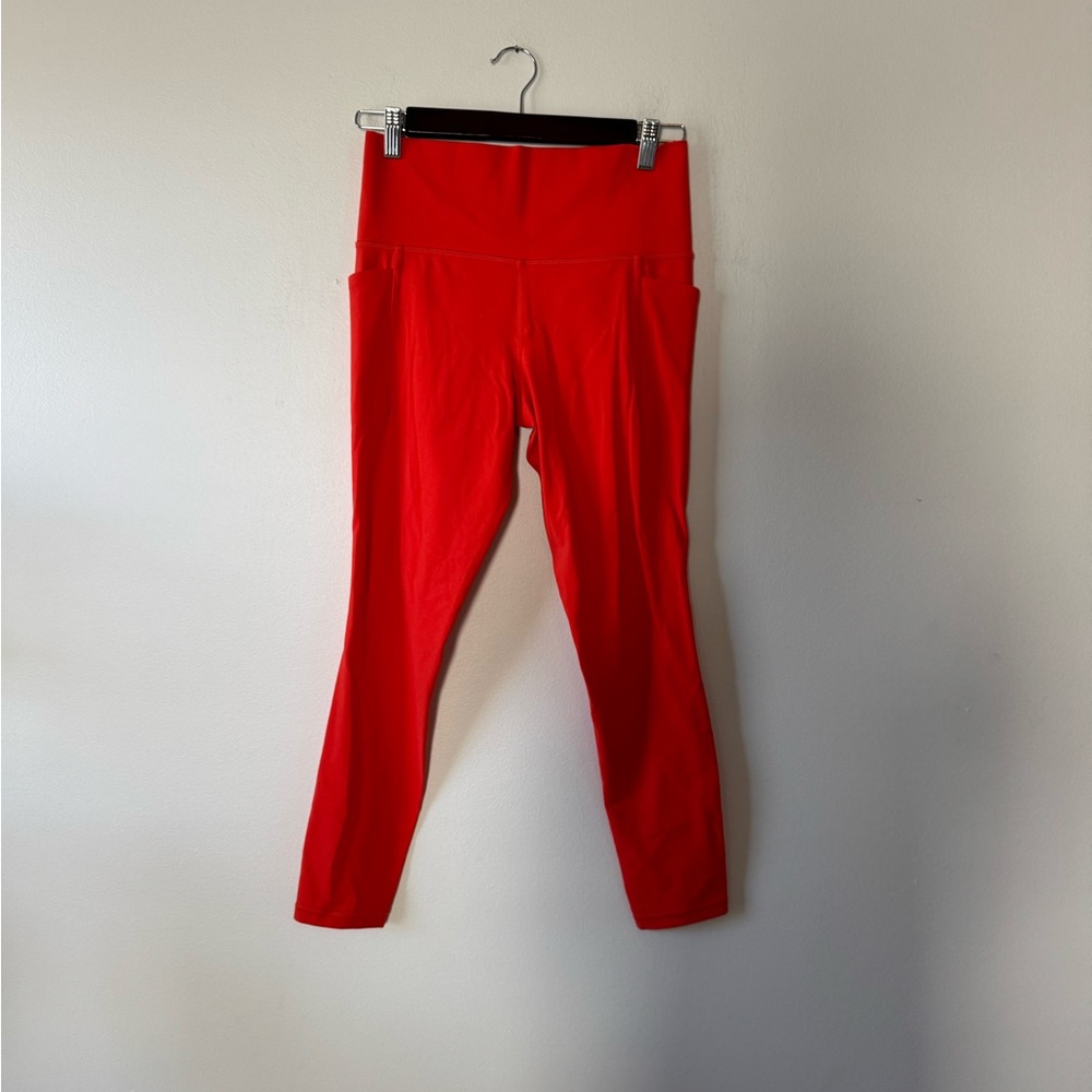 Athleta Salutation Stash 7/8 Tight Orange Medium